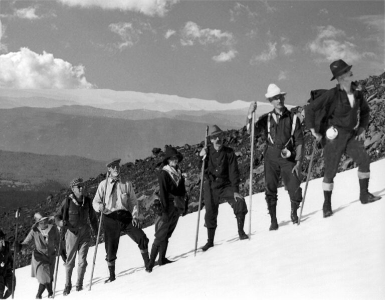 Vintage Skiers at Historic Cooper Spur Mountain Resort Mount Hood