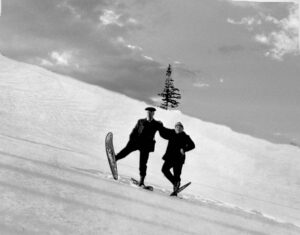 Vintage Snowshoeing at Cooper Spur Photo