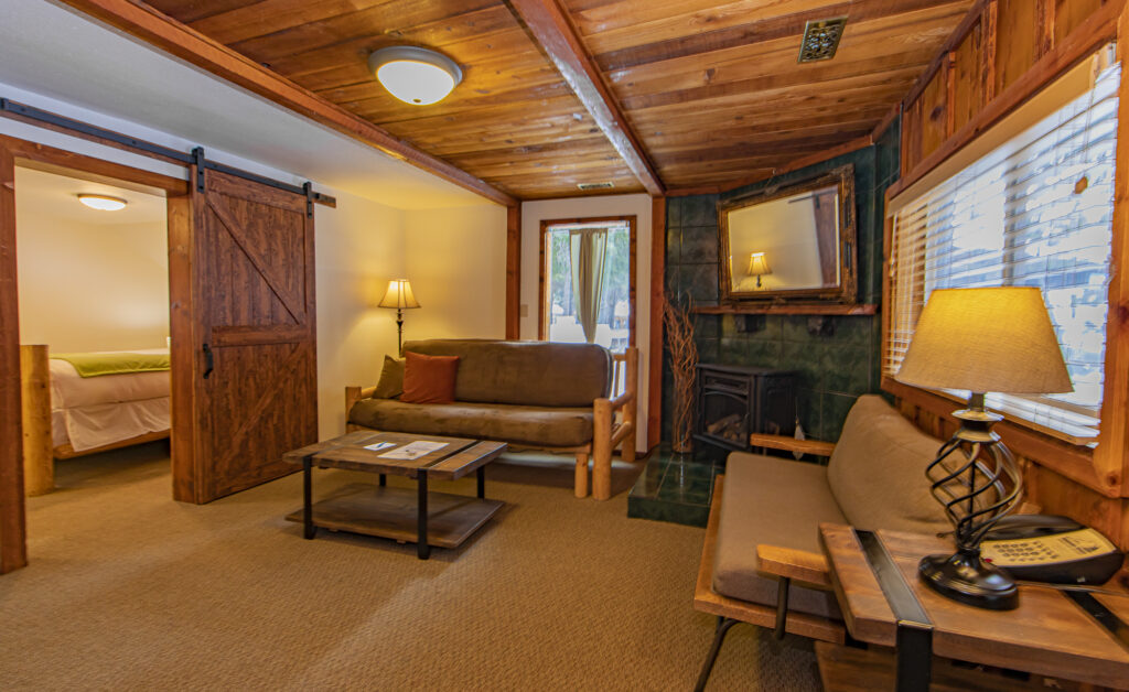 Homestead Cabin Living Room at Cooper Spur Mountain Resort